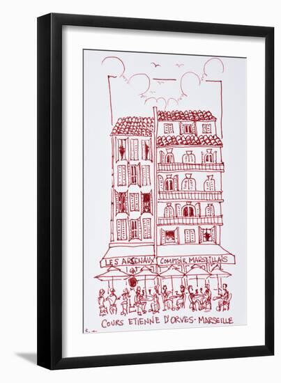 Restaurants in Cours d'Estienne D'Orves, Marseille, France-Richard Lawrence-Framed Photographic Print