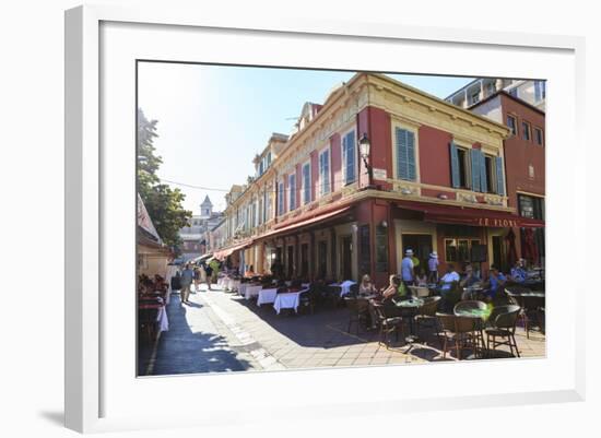 Restaurants in Cours Saleya-Amanda Hall-Framed Photographic Print