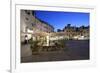 Restaurants in the Evening in the Piazza Anfiteatro Romano, Lucca, Tuscany, Italy, Europe-Stuart Black-Framed Photographic Print