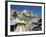 Restaurants in the Old Port with the Citadel in the Background, Calvi, Corsica-Peter Thompson-Framed Photographic Print