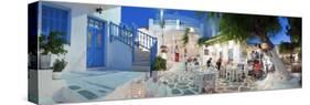 Restaurants in the Old Town, Mykonos (Hora), Cyclades Islands, Greece, Europe-Gavin Hellier-Stretched Canvas