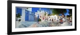 Restaurants in the Old Town, Mykonos (Hora), Cyclades Islands, Greece, Europe-Gavin Hellier-Framed Photographic Print