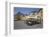 Restaurants in the Piazza Anfiteatro Romano, Lucca, Tuscany, Italy, Europe-Stuart Black-Framed Photographic Print