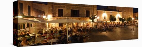 Restaurants in the Placa Major, Pollensa, Mallorca, Spain-Peter Thompson-Stretched Canvas