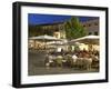 Restaurants in the Plaza Mayor, Pollenca (Pollensa), Mallorca (Majorca), Balearic Islands, Spain, M-Stuart Black-Framed Photographic Print