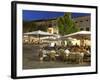 Restaurants in the Plaza Mayor, Pollenca (Pollensa), Mallorca (Majorca), Balearic Islands, Spain, M-Stuart Black-Framed Photographic Print