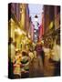 Restaurants in the Rue Des Bouchers, Brussels, Beljium-Nigel Francis-Stretched Canvas