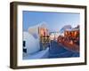 Restaurants in the Village of Oia, Santorini, Cyclades Islands, Aegean Sea, Greece, Europe-Gavin Hellier-Framed Photographic Print