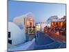 Restaurants in the Village of Oia, Santorini, Cyclades Islands, Aegean Sea, Greece, Europe-Gavin Hellier-Mounted Photographic Print