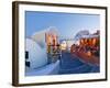 Restaurants in the Village of Oia, Santorini, Cyclades Islands, Aegean Sea, Greece, Europe-Gavin Hellier-Framed Photographic Print