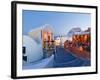 Restaurants in the Village of Oia, Santorini, Cyclades Islands, Aegean Sea, Greece, Europe-Gavin Hellier-Framed Photographic Print