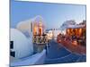 Restaurants in the Village of Oia, Santorini, Cyclades Islands, Aegean Sea, Greece, Europe-Gavin Hellier-Mounted Photographic Print