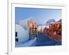 Restaurants in the Village of Oia, Santorini, Cyclades Islands, Aegean Sea, Greece, Europe-Gavin Hellier-Framed Photographic Print