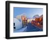 Restaurants in the Village of Oia, Santorini, Cyclades Islands, Aegean Sea, Greece, Europe-Gavin Hellier-Framed Photographic Print