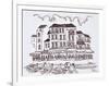 Restaurants line the waterfront, Cassis, France-Richard Lawrence-Framed Photographic Print