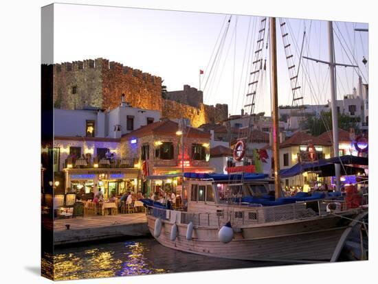 Restaurants, Marmaris, Datcha Peninsula, Turkey-Neil Farrin-Stretched Canvas
