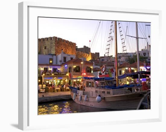 Restaurants, Marmaris, Datcha Peninsula, Turkey-Neil Farrin-Framed Photographic Print