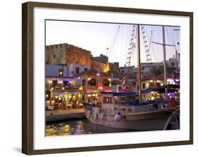 Restaurants, Marmaris, Datcha Peninsula, Turkey-Neil Farrin-Framed Photographic Print