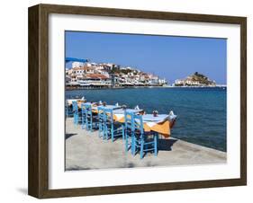 Restaurants on Harbour, Kokkari, Samos, Aegean Islands, Greece-Stuart Black-Framed Photographic Print