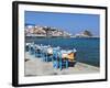 Restaurants on Harbour, Kokkari, Samos, Aegean Islands, Greece-Stuart Black-Framed Photographic Print