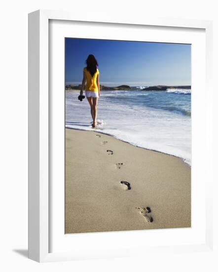 Restaurants on Victoria Road with Twelve Apostles, Camps Bay, Cape Town, Western Cape, South Africa-Ian Trower-Framed Photographic Print