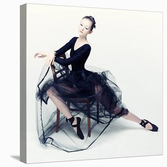 Resting Ballerina-null-Stretched Canvas