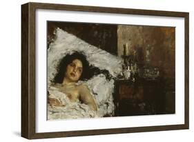 Resting, C.1887-Antonio Mancini-Framed Giclee Print