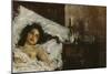 Resting, C.1887-Antonio Mancini-Mounted Premium Giclee Print