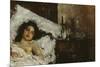 Resting, C.1887-Antonio Mancini-Mounted Giclee Print