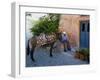 Resting Elderly Gentleman, Oia, Santorini, Greece-Darrell Gulin-Framed Photographic Print