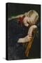 Resting girl by August Eiebakke-August Eiebakke-Stretched Canvas