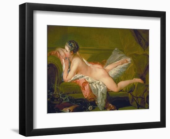 Resting Girl (Louise O'Murphy), 1752-François Boucher-Framed Giclee Print