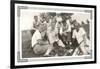 Resting Golfers-null-Framed Art Print