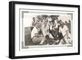 Resting Golfers-null-Framed Art Print