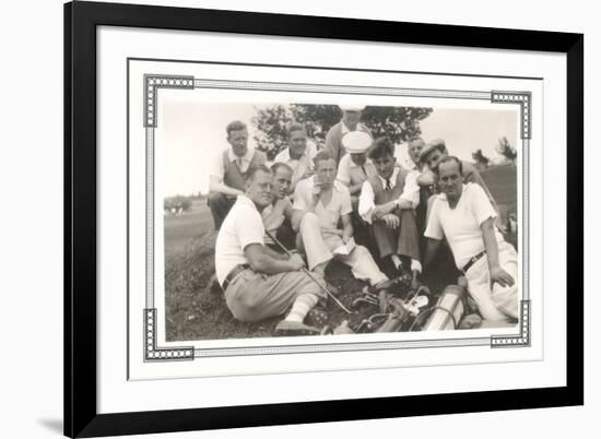 Resting Golfers-null-Framed Art Print