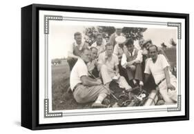 Resting Golfers-null-Framed Stretched Canvas