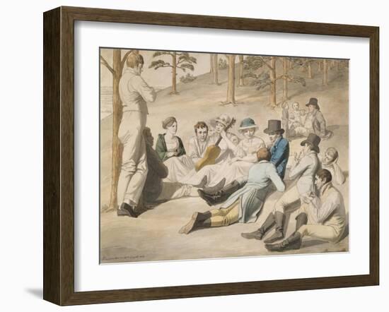 Resting Group in Pichelswerder Near Berlin, 18 August 1812-Johann Heinrich Stuermer-Framed Giclee Print