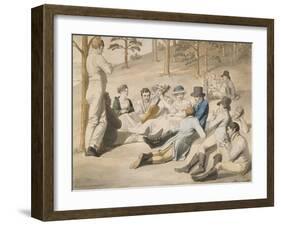 Resting Group in Pichelswerder Near Berlin, 18 August 1812-Johann Heinrich Stuermer-Framed Giclee Print