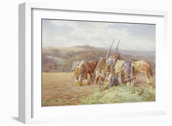 Resting in the Field-Charles James Adams-Framed Giclee Print