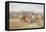Resting in the Field-Charles James Adams-Framed Stretched Canvas
