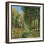 Resting on the Shore of the Brook-Alfred Sisley-Framed Giclee Print