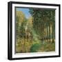 Resting on the Shore of the Brook-Alfred Sisley-Framed Giclee Print