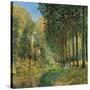 Resting on the Shore of the Brook-Alfred Sisley-Stretched Canvas