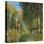 Resting on the Shore of the Brook-Alfred Sisley-Stretched Canvas