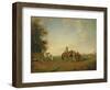 Resting Place of the Arab Horsemen on the Plain, 1870-Eugene Fromentin-Framed Giclee Print