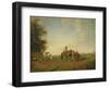 Resting Place of the Arab Horsemen on the Plain, 1870-Eugene Fromentin-Framed Giclee Print