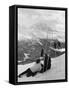 Resting Skiers-null-Framed Stretched Canvas