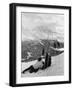 Resting Skiers-null-Framed Photographic Print