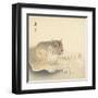 Resting Tiger and Matsuki Heikichi, C. 1900-30-Ohara Koson-Framed Art Print