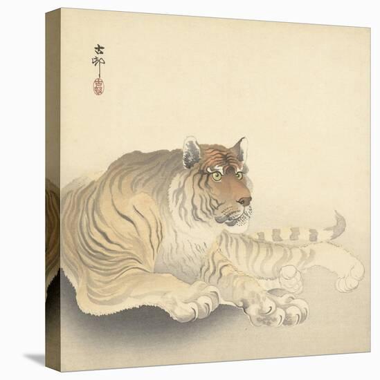 Resting Tiger and Matsuki Heikichi, C. 1900-30-Ohara Koson-Stretched Canvas